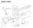 SCREW TC M6X12 77340161A diagram position