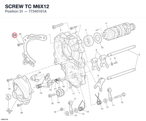 SCREW TC M6X12 77340161A diagram position