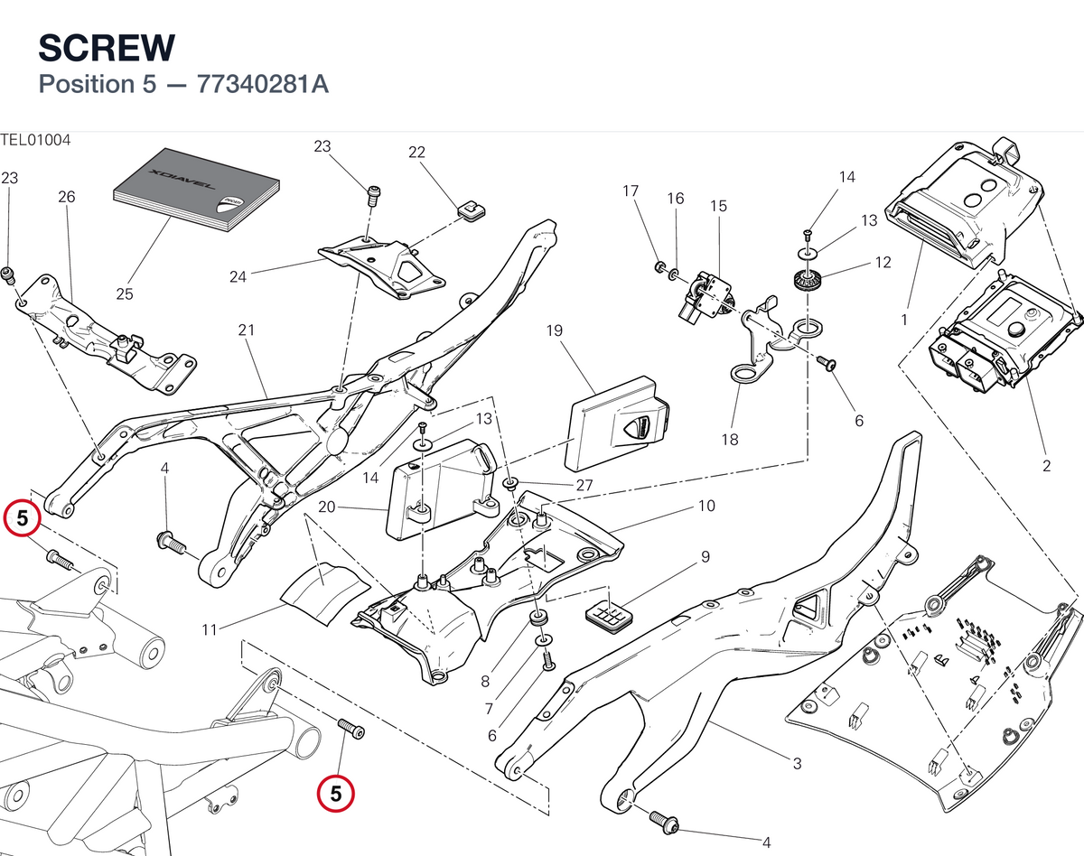 SCREW 77340281A diagram position