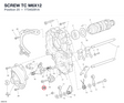 SCREW TC M6X12 77340291A diagram position