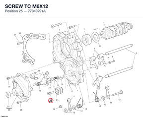 SCREW TC M6X12 77340291A diagram position