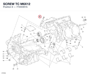 SCREW TC M6X12 77340301A diagram position