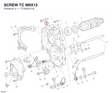 SCREW TC M6X12 77340311A diagram position