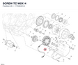 SCREW TC M5X14 77340451A diagram position