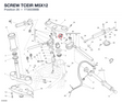 SCREW TCEIR M5X12 77350398B diagram position