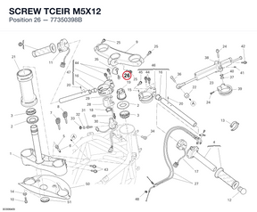 SCREW TCEIR M5X12 77350398B diagram position