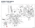 SCREW TCEIR M6X16 77350658B diagram position