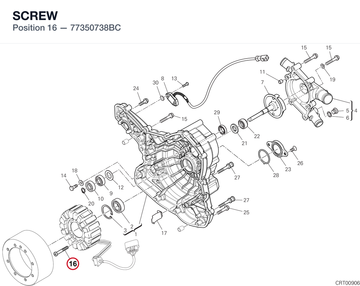 SCREW 77350738BC diagram position