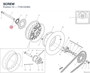SCREW 77351223BA diagram position