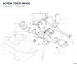 SCREW TCEIR M8X30 77351278B diagram position