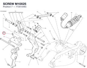 SCREW M10X25 77351548C diagram position
