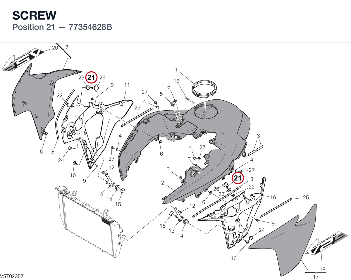 SCREW 77354628B diagram position