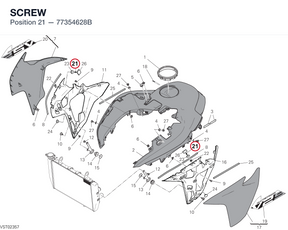 SCREW 77354628B diagram position