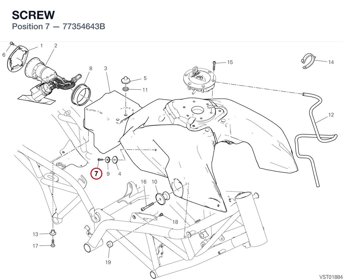 SCREW 77354643B diagram position