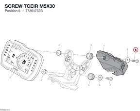 SCREW TCEIR M5X30 77354763B diagram position