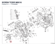 SCREW TCEIR M6X16 77354868B diagram position