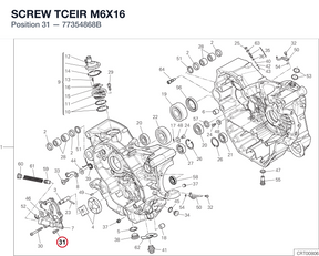 SCREW TCEIR M6X16 77354868B diagram position