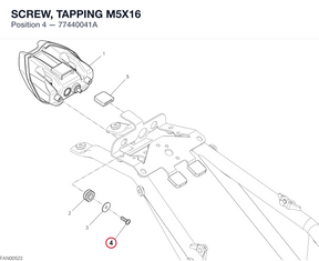 SCREW, TAPPING M5X16 77440041A diagram position