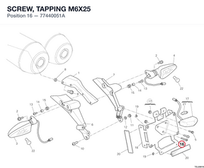 SCREW, TAPPING M6X25