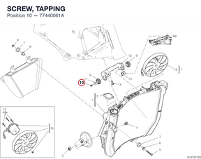 SCREW, TAPPING 77440061A diagram position