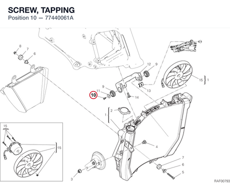 SCREW, TAPPING 77440061A diagram position