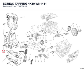 SCREW, TAPPING 4X10 WN1411 77440061B diagram position