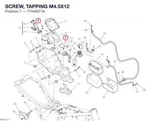 SCREW, TAPPING M4.5X12 77440071A diagram position