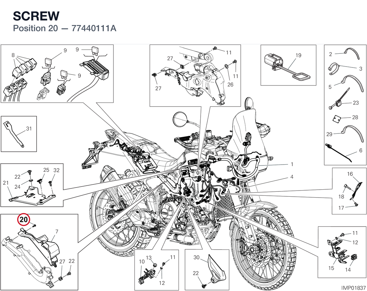 SCREW 77440111A diagram position