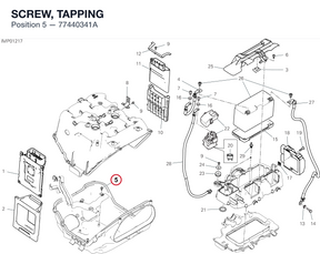 SCREW, TAPPING 77440341A diagram position