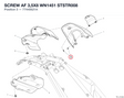 SCREW AF 3,5X8 WN1451 STSTR008 77440621A diagram position