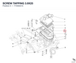 SCREW TAPPING 3.9X25 77450021A diagram position