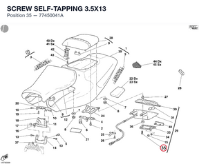 SCREW SELF-TAPPING 3.5X13 77450041A diagram position