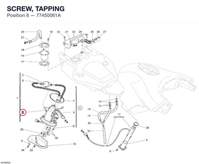 SCREW, TAPPING 77450061A diagram position