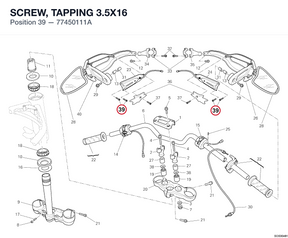 SCREW, TAPPING 3.5X16 77450111A diagram position
