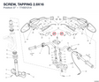 SCREW, TAPPING 2.9X16 77450121A diagram position