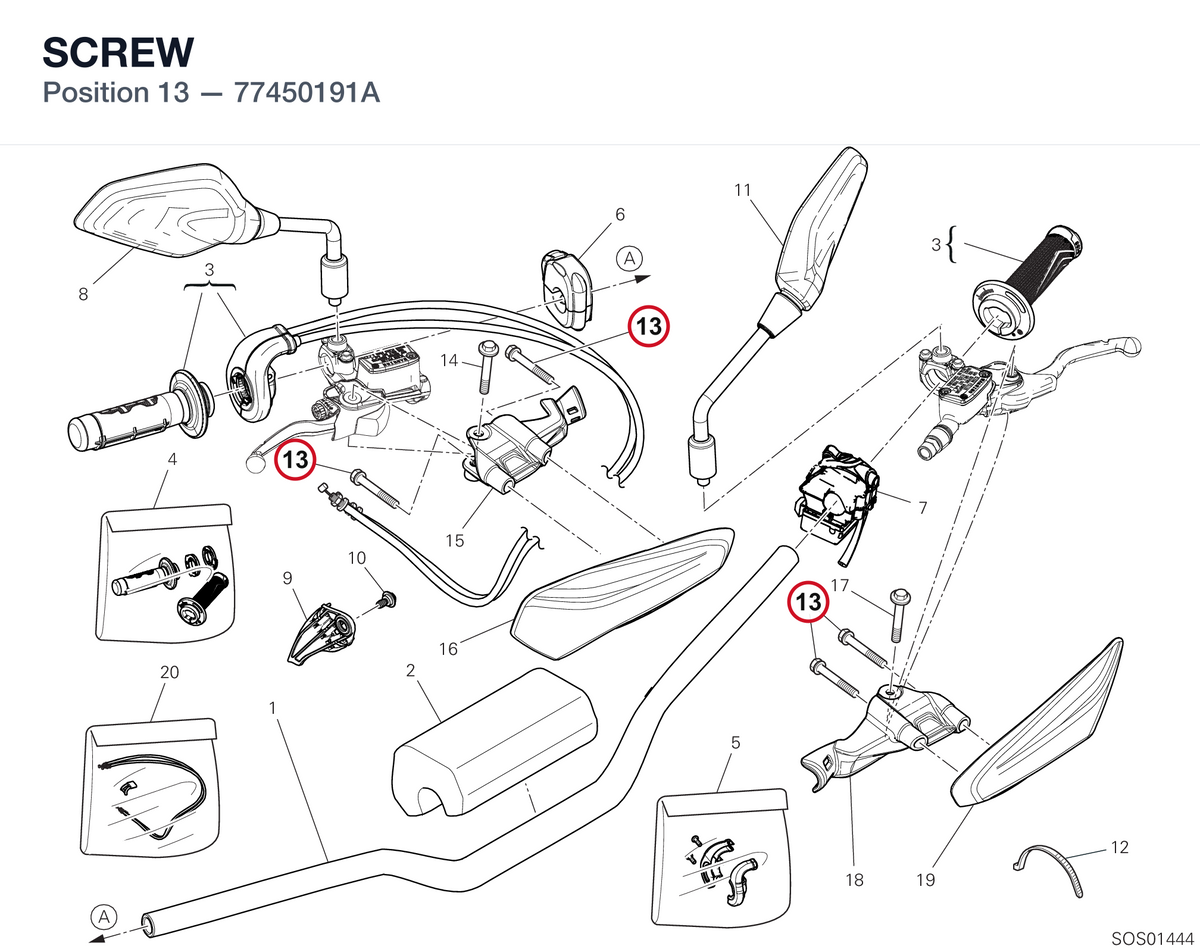 SCREW 77450191A diagram position