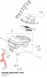 Diagram preview: ENGINE BREATHER TUBE (90130087000)