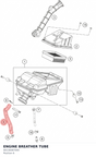 Diagram preview: ENGINE BREATHER TUBE (90130087000)