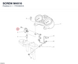 SCREW M4X16 77510031A diagram position