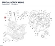 SPECIAL SCREW M8X10 77510061A diagram position