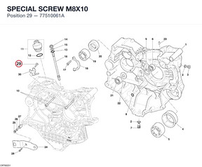 SPECIAL SCREW M8X10 77510061A diagram position