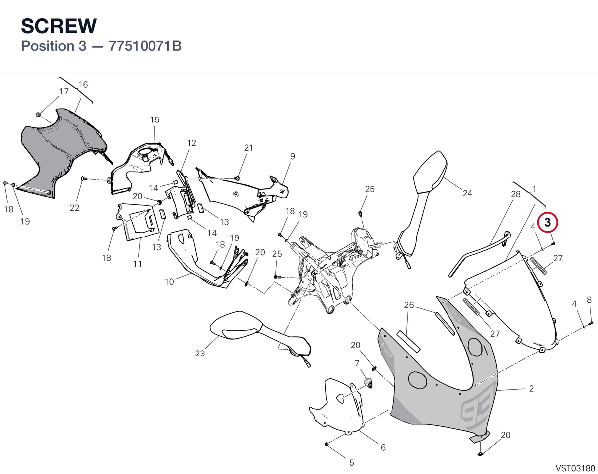 SCREW 77510071B diagram position