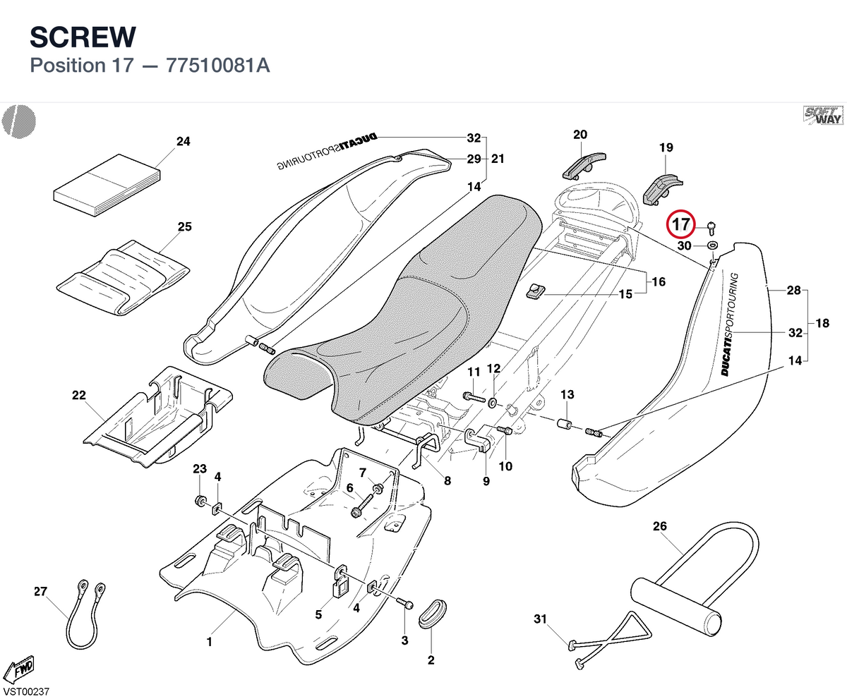 SCREW 77510081A diagram position