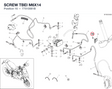 SCREW TBEI M6X14 77510081B diagram position