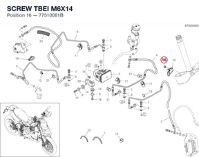 SCREW TBEI M6X14 77510081B diagram position