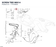 SCREW TBEI M6X14 77510083A diagram position