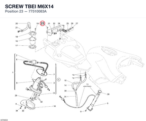 SCREW TBEI M6X14 77510083A diagram position