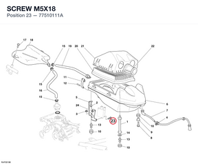 SCREW M5X18 77510111A diagram position