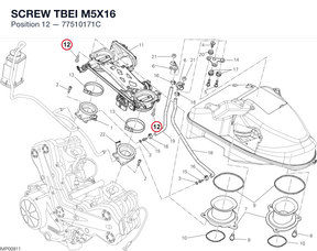 SCREW TBEI M5X16 77510171C diagram position