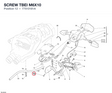 SCREW TBEI M6X10 77510181A diagram position
